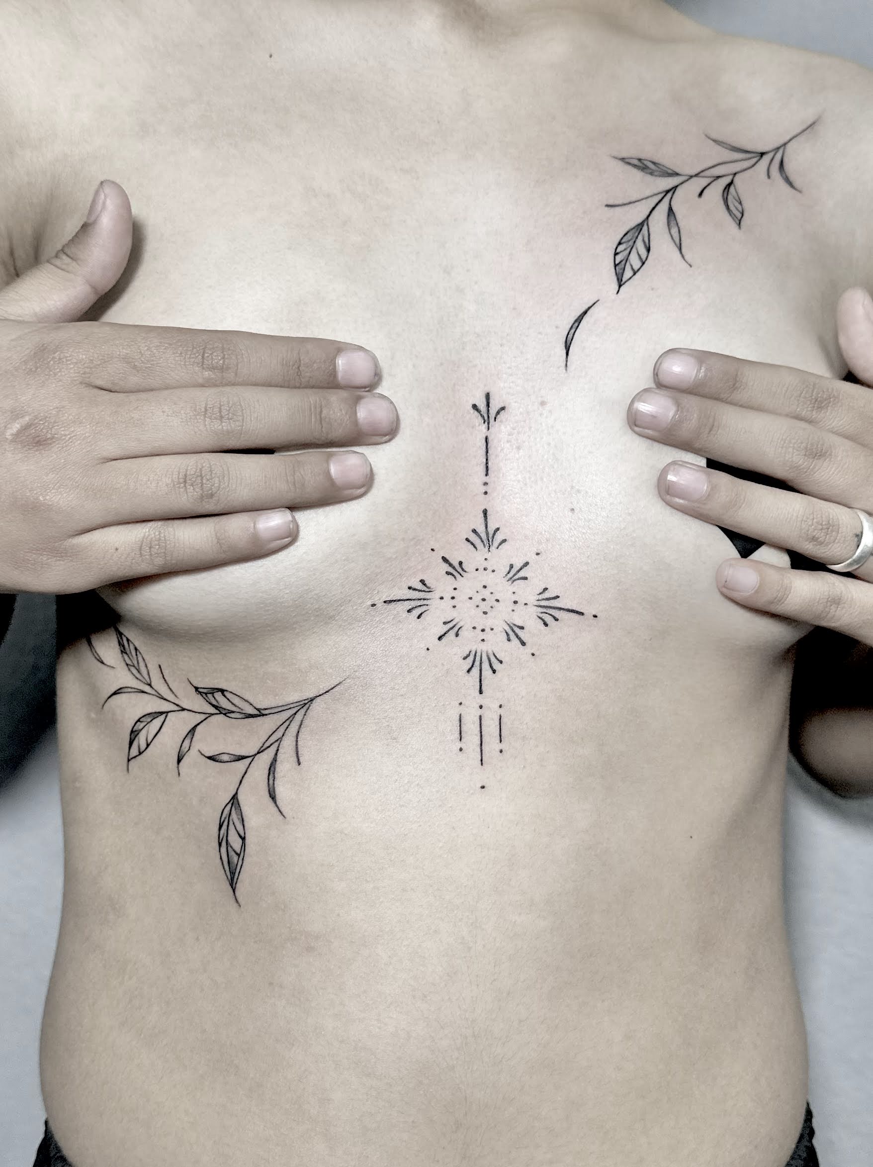 Minimal Chest Tattoo design by Diya Tattoo Artist Kathmandu Nepal